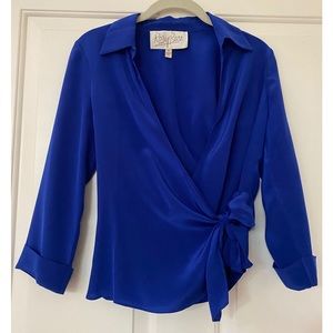 Rory Beca Royal Blue Silk Blouse